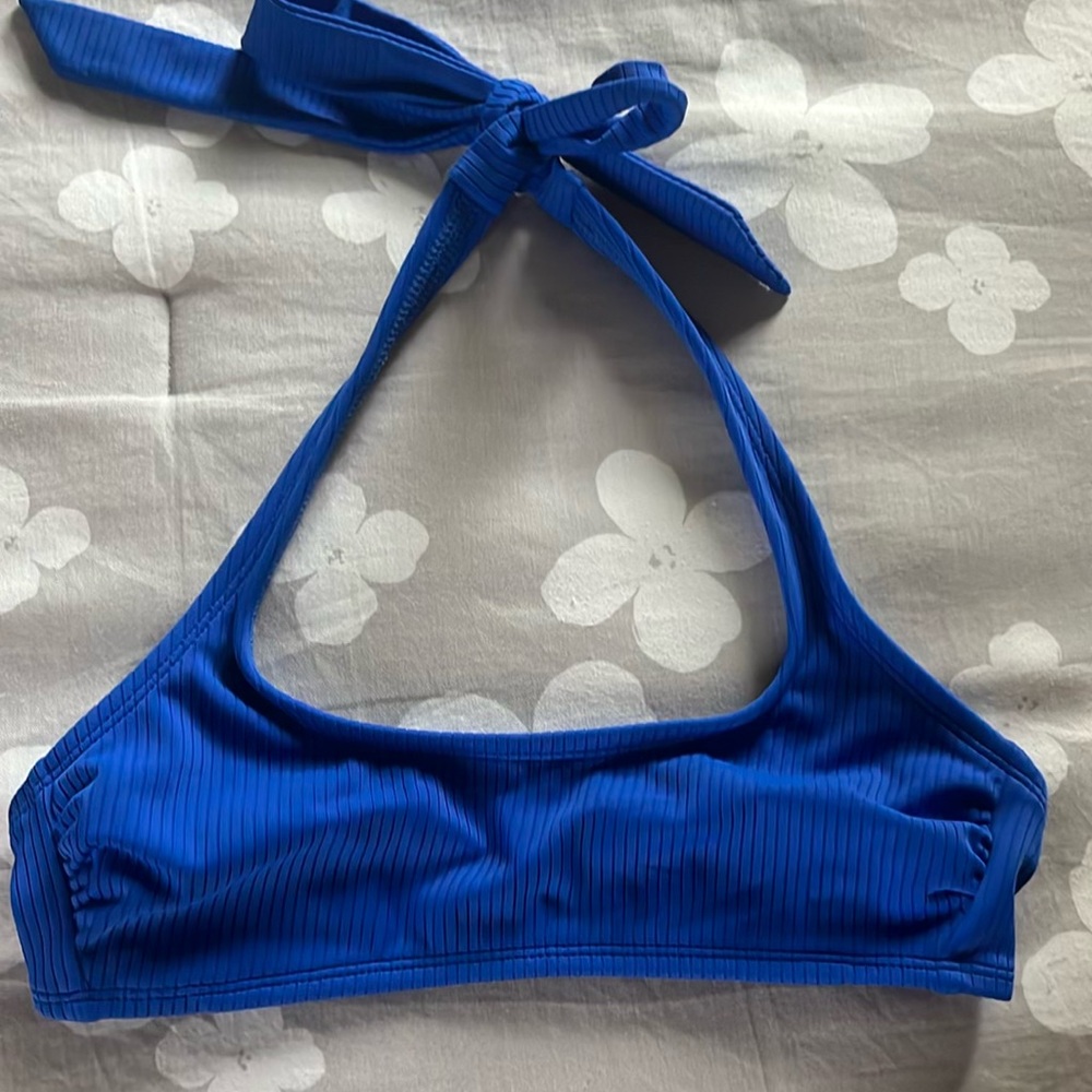 Blue Target Bikini Top